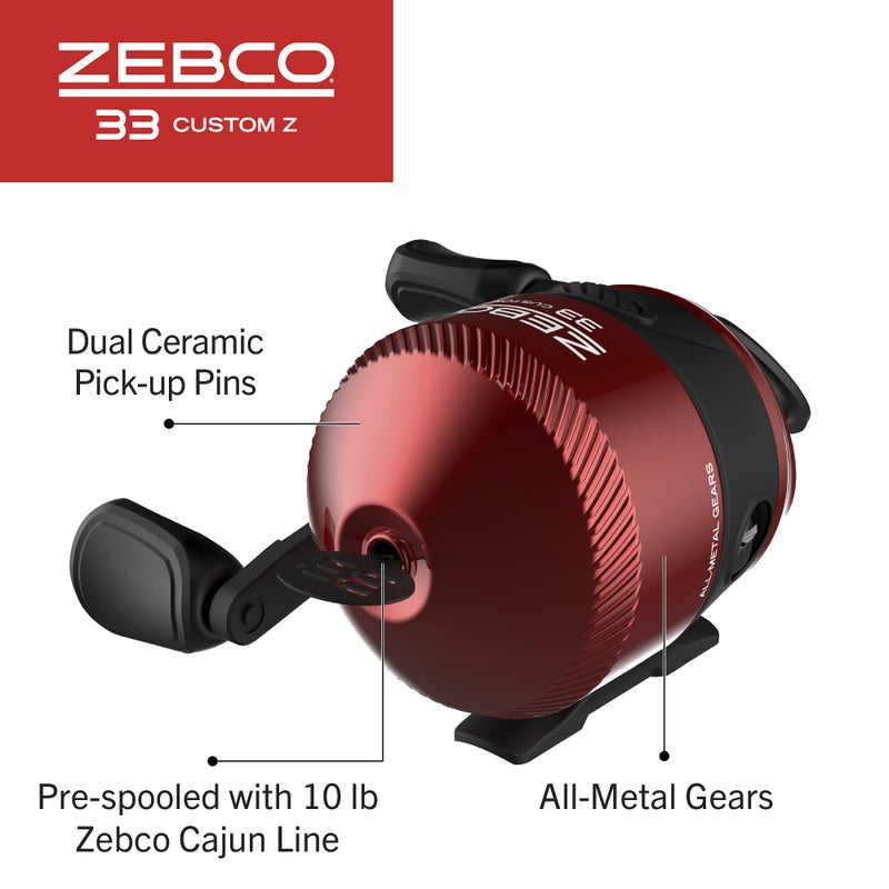 Zebco 33 Custom Z Spincast Reel and Fishing Rod Combo, 6-Foot 2-Piece Fiberglass Rod with EVA Handle, Quickset Anti-Reverse Fishing Reel with Bite Alert, Red, 30 - Image 5